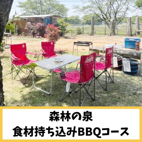 【森林の泉】食材持ち込み手ぶらBBQコース(11名様以上)/