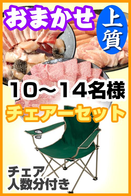 【130】お任せ出張片付け上質BBQチェアコース10名～14名（お一人様4280円）/