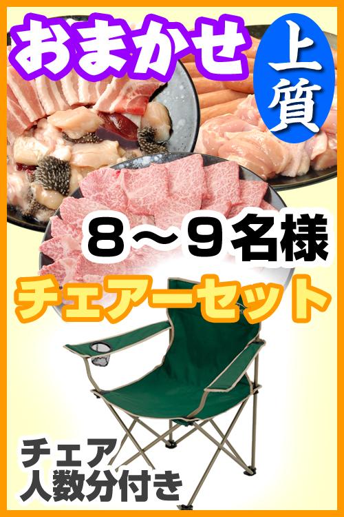 【129】お任せ出張片付け上質BBQチェアコース8名～9名（お一人様4380円）/