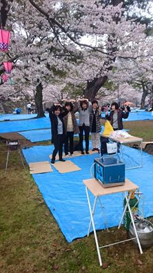 女子会お花見bbq 手ぶらで出張バーベキュー満福北九州 まんぷくbbq
