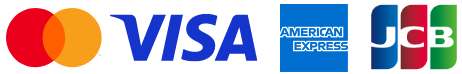 mastercard、VISA、AMERICAN EXPRESS、JCB