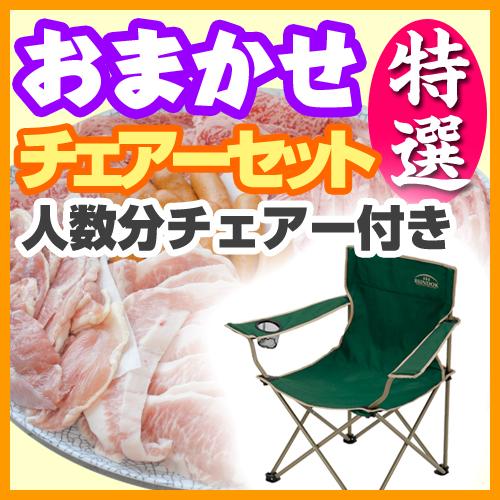 おまかせ特選BBQチェアコース　15名様以上（設置・火おこし・片づけ・ゴミの処理込みで、お一人様5580円！）/