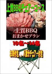 お任せ出張片付け上質BBQチェアコース10名~14名(お一人様2900円)
